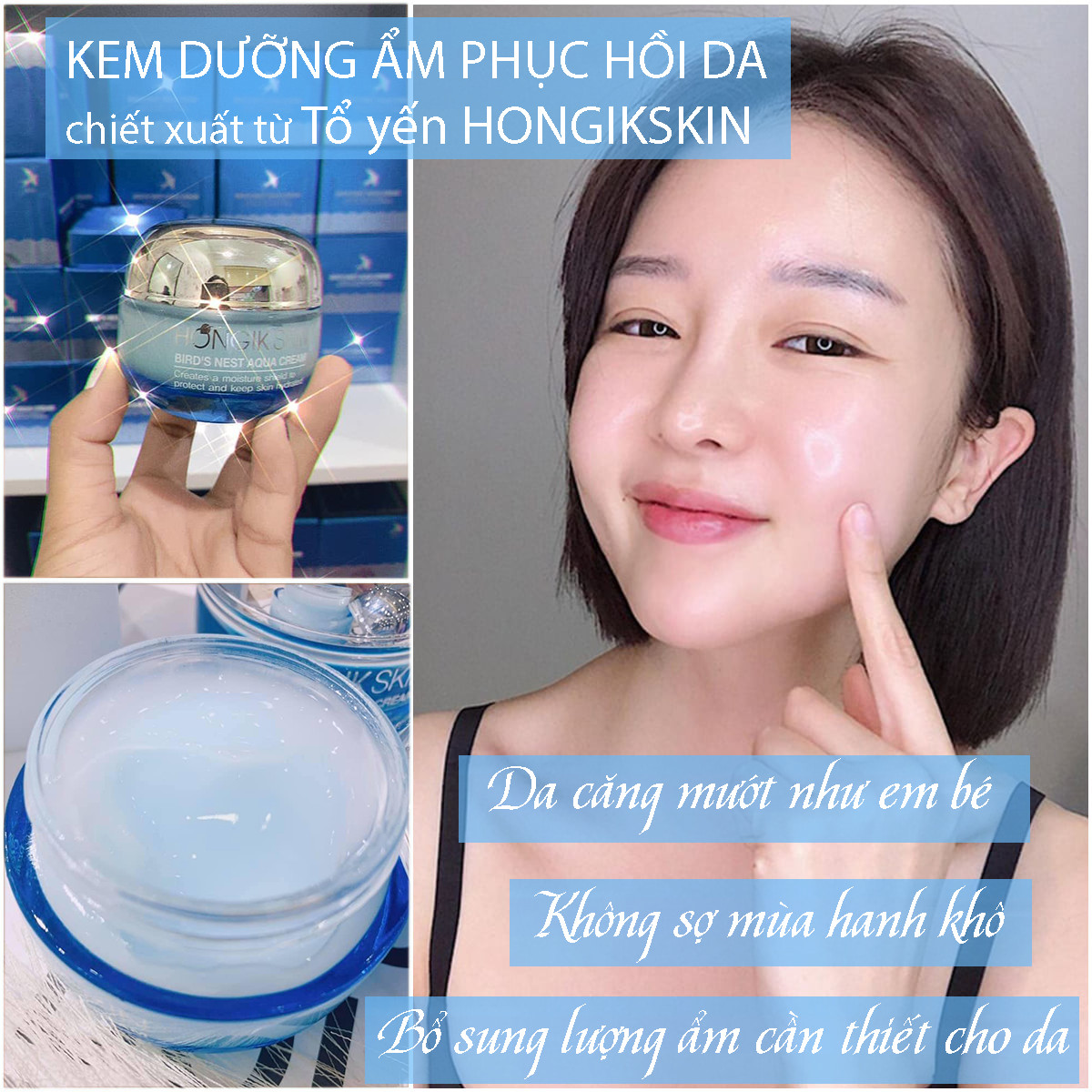 KEM CẤP ẨM PHỤC HỒI TỔ YẾN HONGIKSKIN