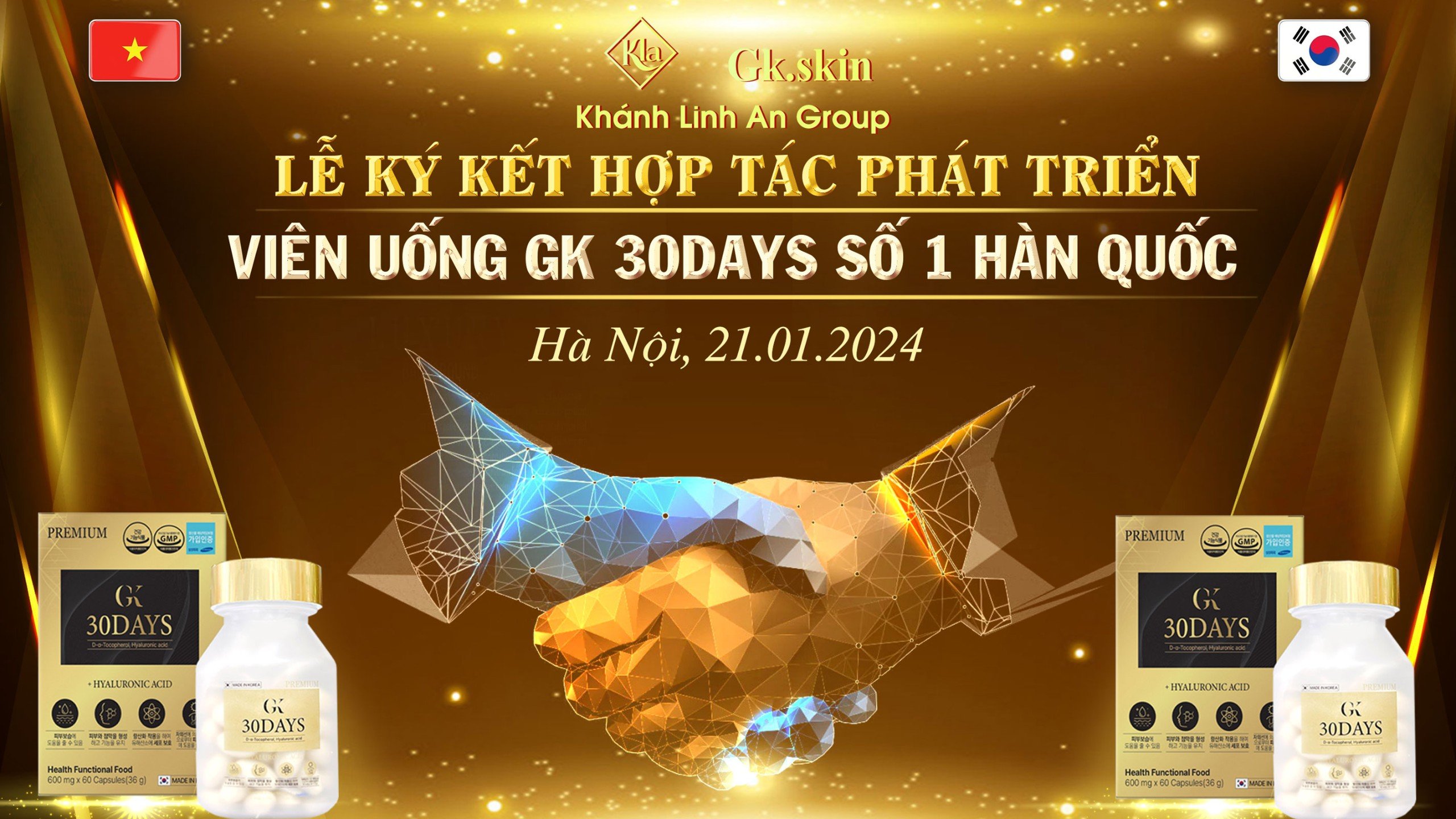 LỄ KÝ KẾT HỢP TÁC PHÁT TRIỂN VIÊN UỐNG GK 30DAYS KOREA