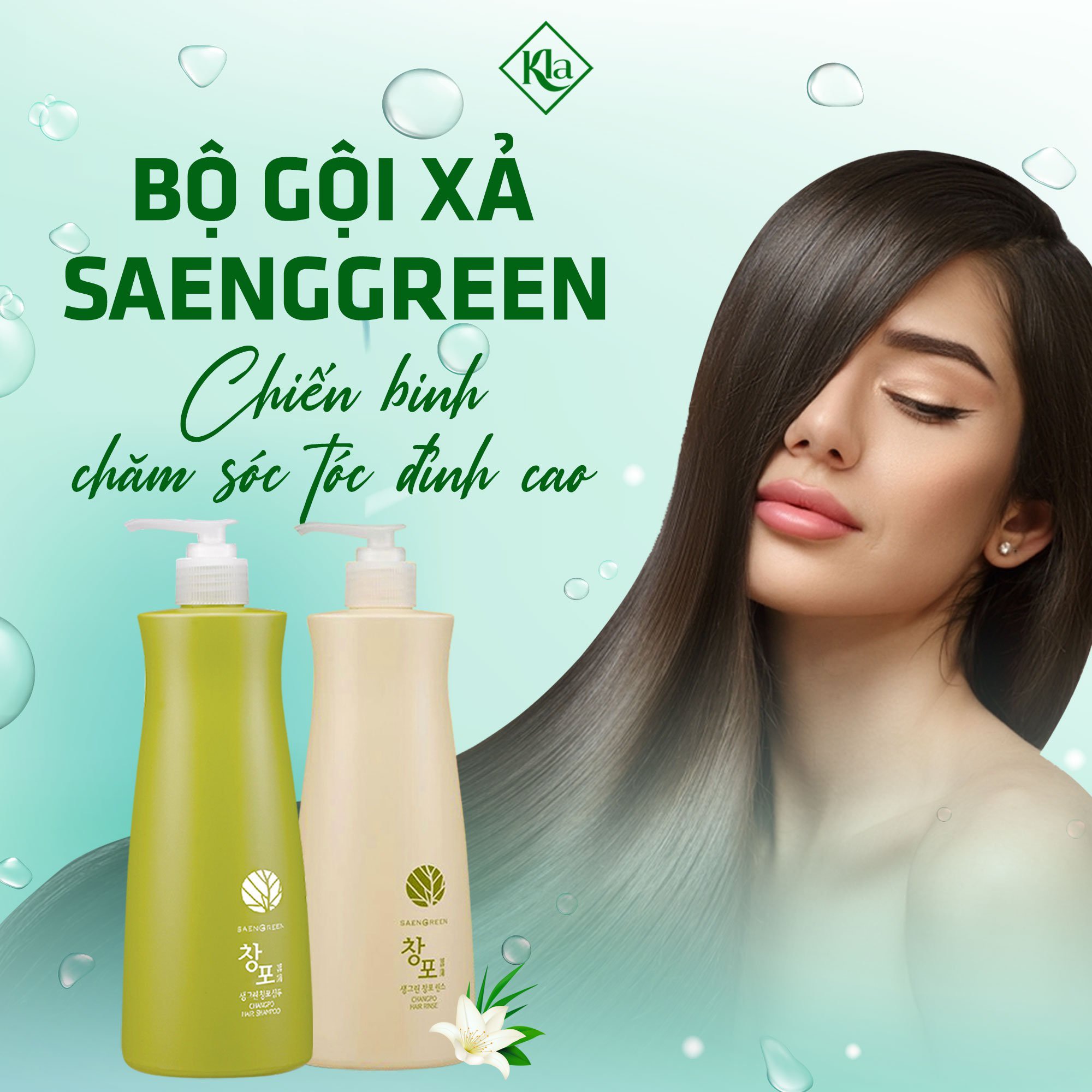 CẶP DẦU GỘI XẢ THẢO DƯỢC SAENGGREEN HÀN QUỐC 320ML