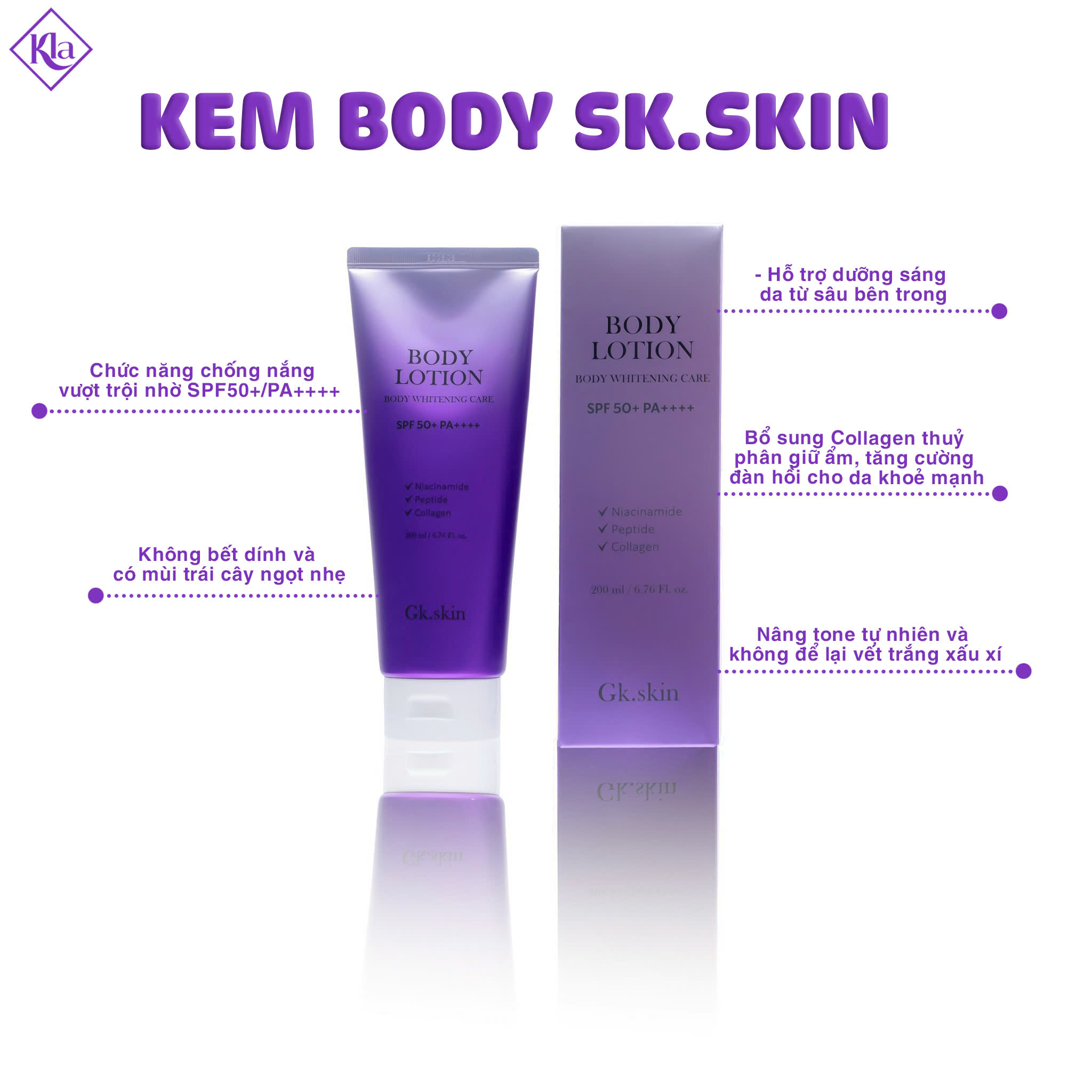 KEM BODY TRẮNG DA CHỐNG NẮNG GK.SKIN