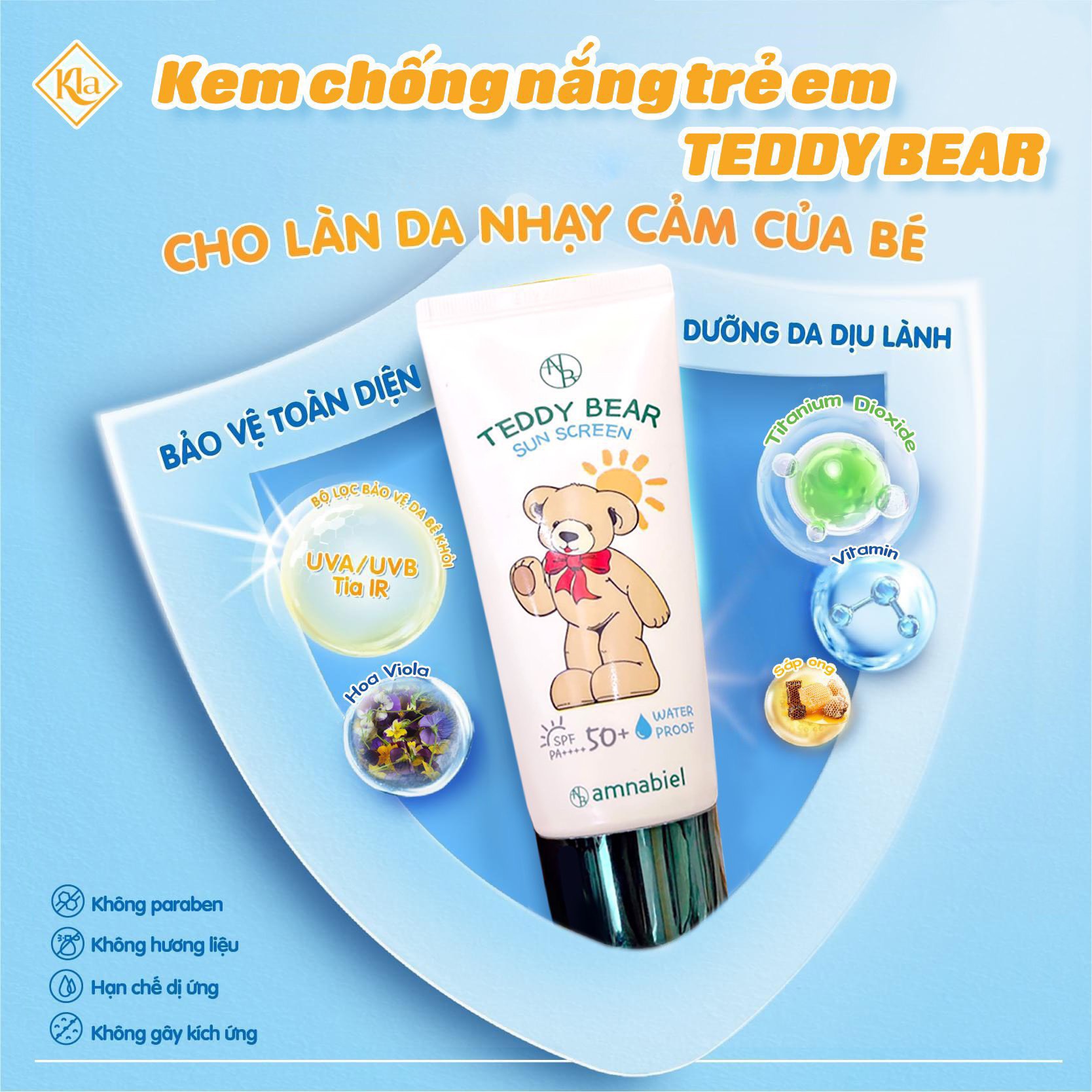 KEM CHỐNG NẮNG TRẺ EM TEDDY BEAR