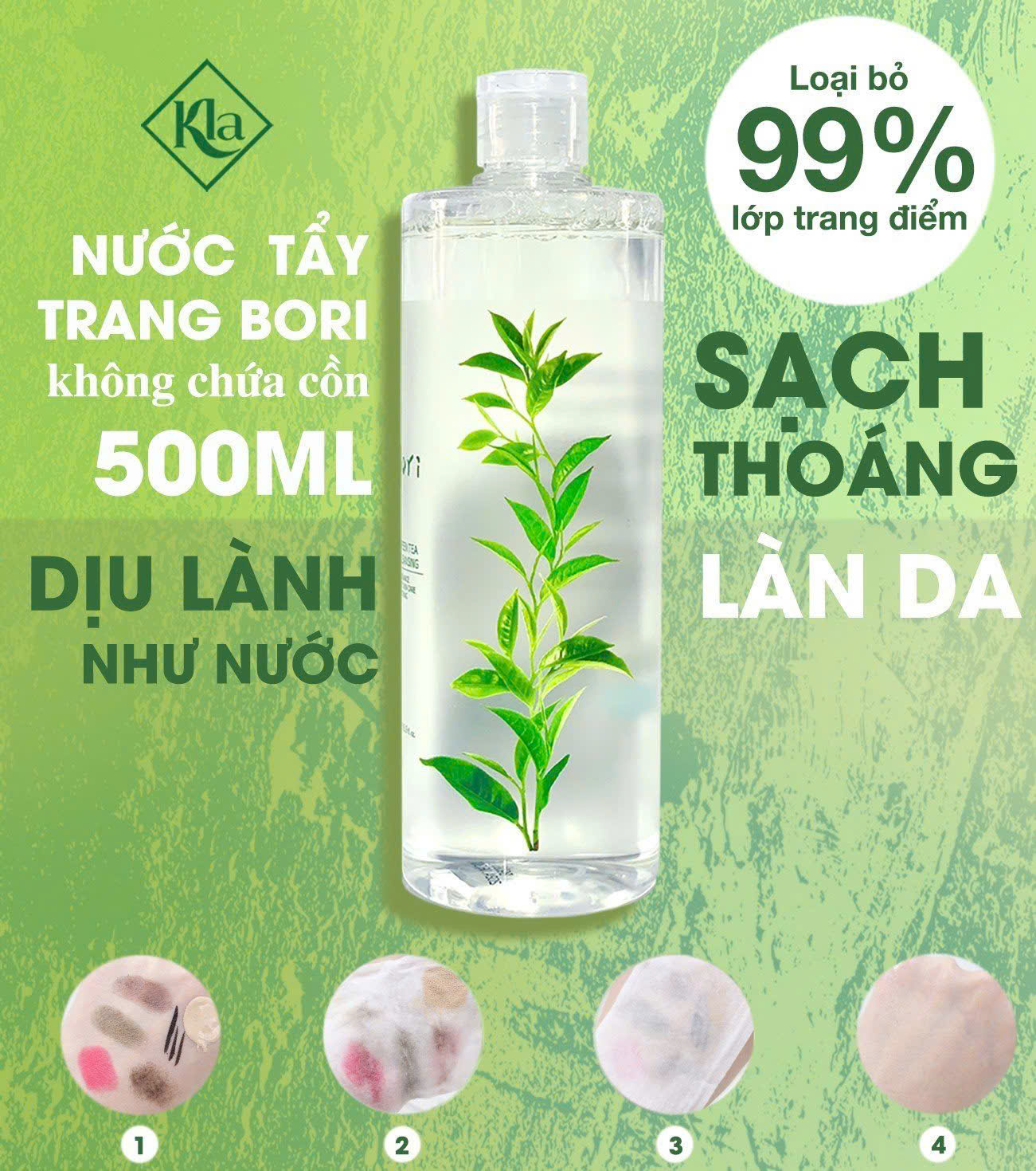 Nước Tẩy Trang Trà Xanh Bori