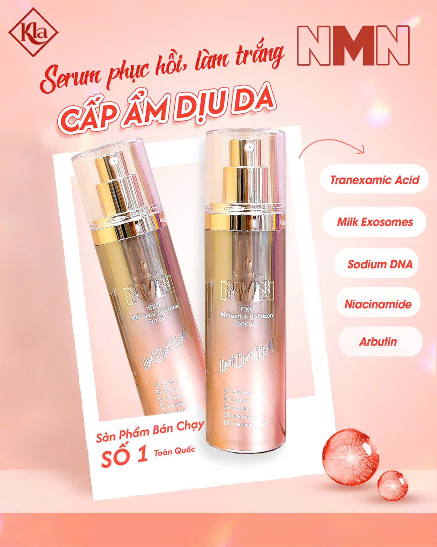 SERUM TRẮNG DA MỜ NÁM NMN MYHAELYN