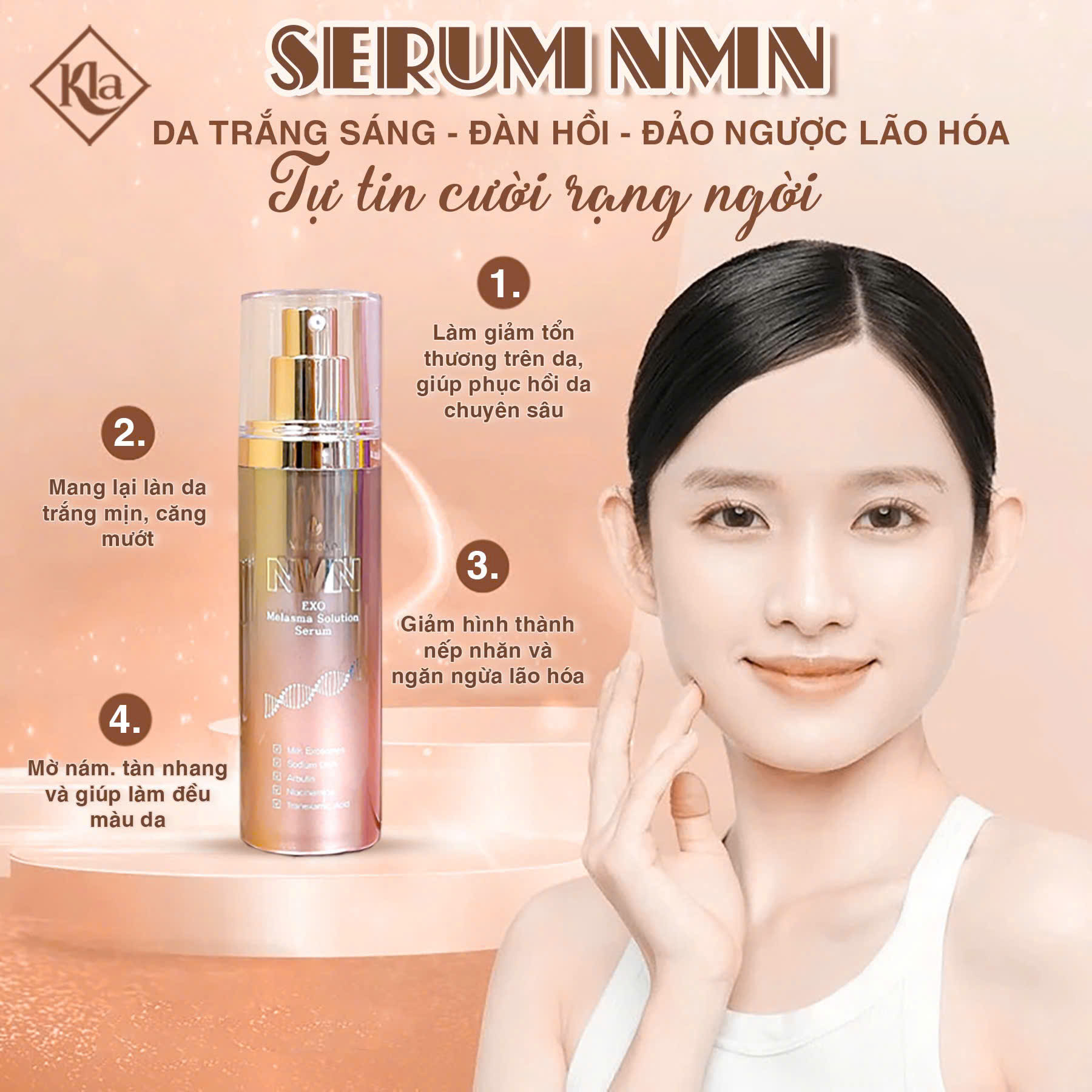 SERUM TRẮNG DA MỜ NÁM NMN MYHAELYN